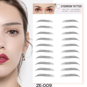 6D~ZX009 popular crazy-selling wholesale water transfer fake waterproof temporary eyebrow multicolor tattoo