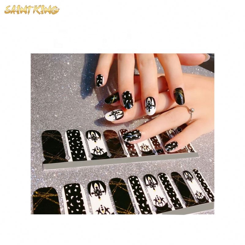NS381 Wholesale Nail Stickers Solid And Gradient Nail Wraps Wholesaler in China
