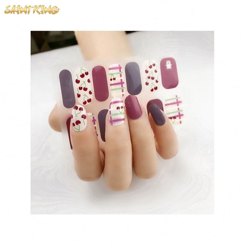 NS329 New Arrival High Quality Colorful Non-toxic Transparent Nail Sticker