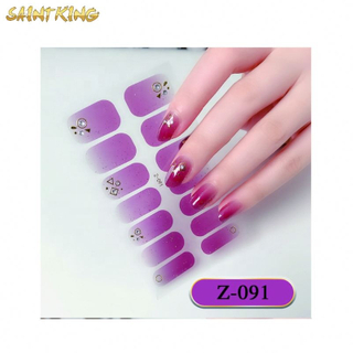 Z-091 big promotion 7 colors fine line nail stickers 3d nail art nail set