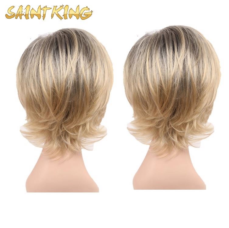 MLCH01 Hot Sale Bob Silky Synthetic Hair Lace Front Wigs High Temperature Fiber Middle Part for White Woman Wigs