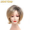 MLCH01 Mix with Human Hair Like Synthetic Fiber Lace Front Wig