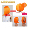 SLSH01 130% Density Fringe Bob Wigs for Black Women Human Hair Lace Front Wig with Bangs