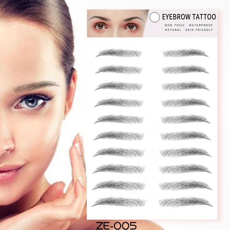6D~ZX009 popular crazy-selling wholesale water transfer temporary eyebrow tattoo sticker