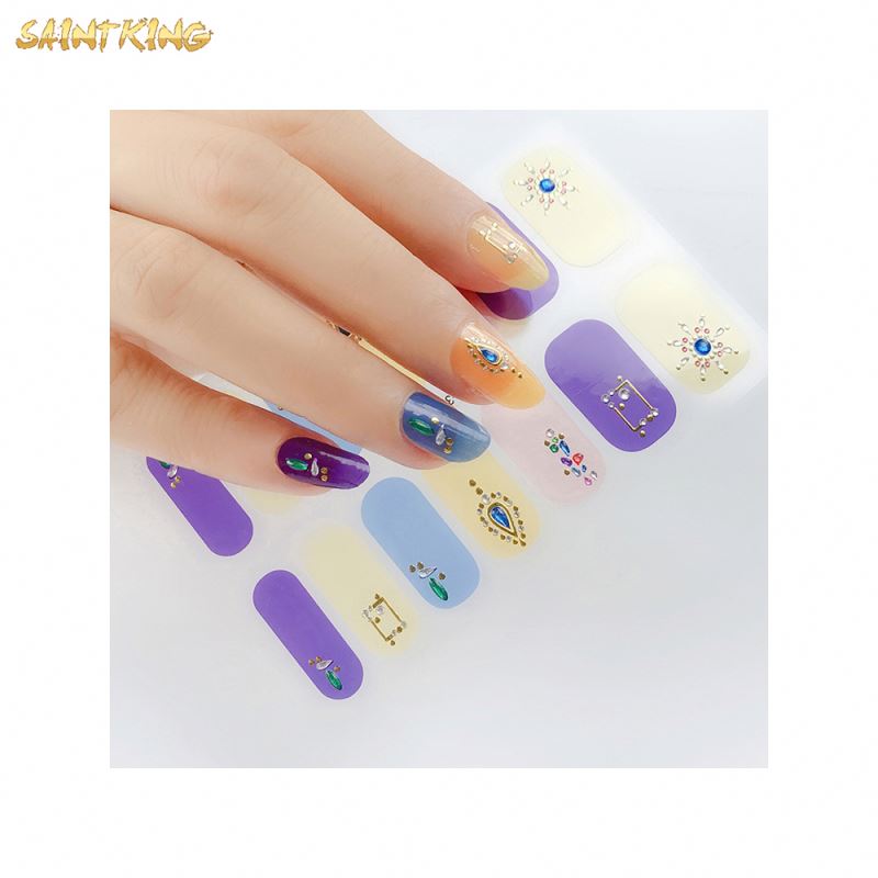 NS459 New Arrival 3d Design Self-adhesive Tip Nail Stickers Nail Art Tattoo Nail Decals
