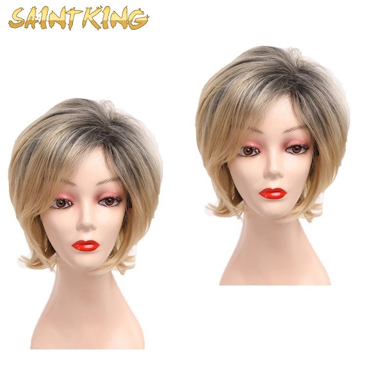 MLCH01 Gold Synthetic Bob Lace Frontal Wig Silky Straight Brazilian Hair Best Selling Female High Quality Lace Front Wig