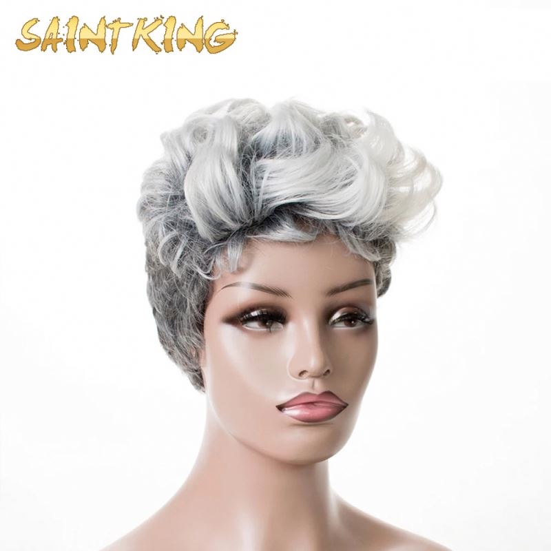 Factory Directly Synthetic Hair for Wig Machine Made Non Lace Wig Cap Wig for Sale