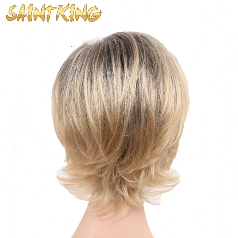 MLCH01 Invisible Synthetic Short Black Wigs Short Black Bob Wig Pixie Cut Hair for Women