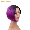 SLSH01 Top Grade Short Bob 180% High Density Vendor Raw Indian Virgin Cuticle Aligned Hair Lace Front Wigs