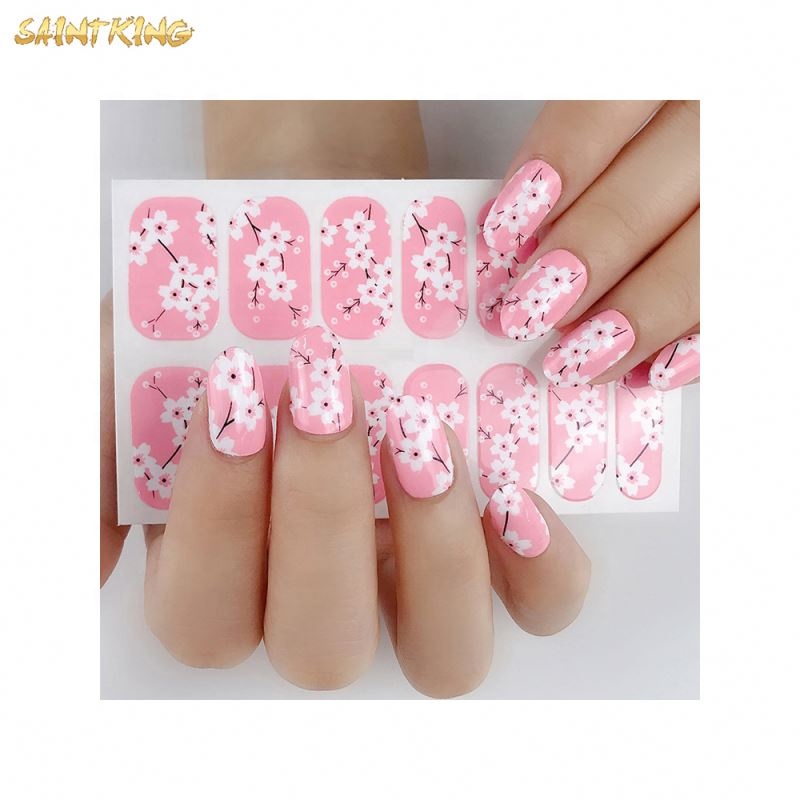 NS210 Hot Selling Custom Nail Decals Adhesive 3d Stickers Art Decorations Polish Women Wraps Foil