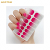 NS513 Strips Pure Color Shine Full Wraps Nail Art Adhesive Decals with Nail File Manicure Kit for Women