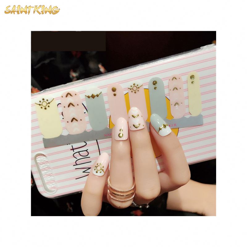 NS608 Factory Price Customized Logo Oem/odm 3d Nail Sticker