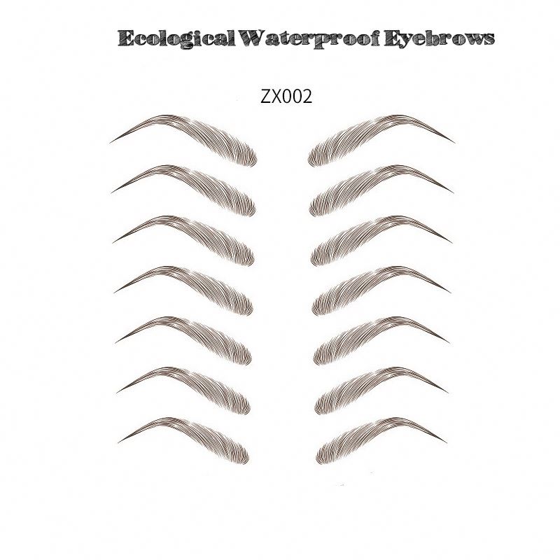6D~ZX009 4d nature false eyebrow tattoo sticker makeup cosmetics stick on eye brow