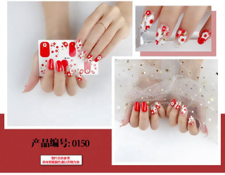 0150 hot sale self adhesive popular nail art sticker water decals