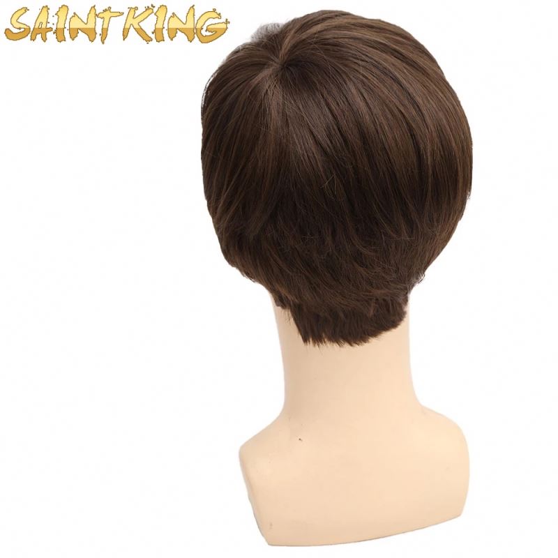 SWM01 Hot-selling Natural Looking Short Hair Men Wig 613 Blonde Wigs for Male