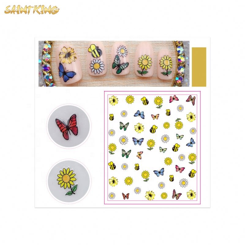 NS13 18 Kinds Holographic Butterfly Adhesive Nail Stickers