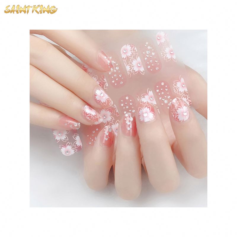 NS557 Low Price Customized Solid Color 100% Nail Polish Strips 3d Art Nail Wraps