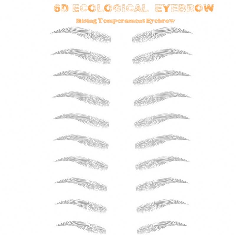 6D~ZX009 korean eyebrow sticker for female 4d eyebrow template sticker