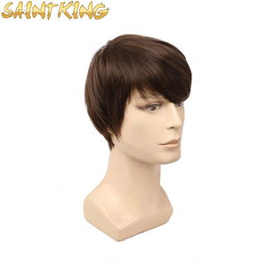 SWM01 wigs men wholesale 100% virgin human hair pieces lace thin pu replacement system toupee indian hair for men