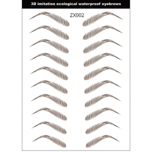 6D~ZX009 wholesale new designs high quality women face makeup fake waterproof temporary tattoo eyebrow sticker