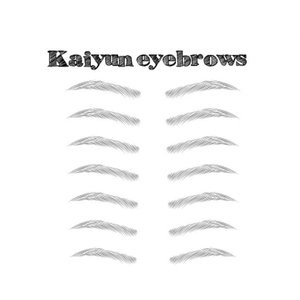 6D~ZX009 magic 3d lasting eyebrow tattoo stickers packing brown fake temporary cosmetic tatoo eyebrow sticker clear for girls