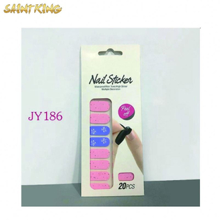 JY186 whole sell 6 grid pack pink base and gold sharp bottom nail art rhinestone