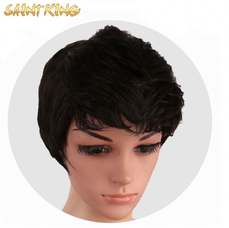 Heat Resistant Synthetic Lace Front Wig Invisible Synthetic Hair Wig Short
