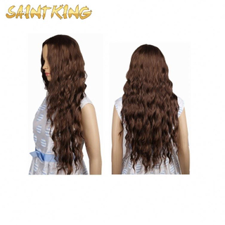 Good quality 30inch 613 long fiber wholesale colored curly hd heat resistant synthetic lace front wig