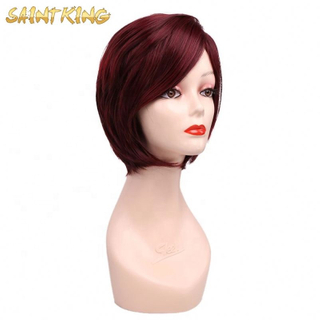 SLSH01 Discount Short Bob Wigs Natural Malaysian Cuticle Aligned Hair Lace Front Wig with Bang