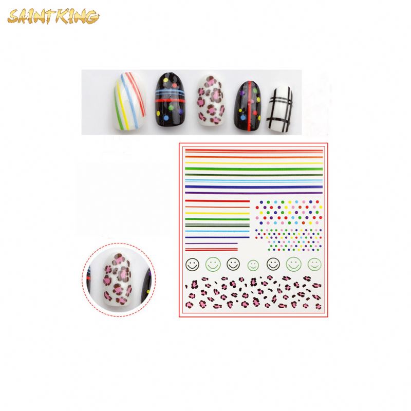 NS716 3d Design Self-adhesive Tip Nail Stickers Nail Art Tattoo Nail Decals Diy Nail Art Decoration Flower/stars/cat