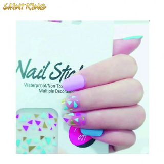 24 hot sale line pattern nail art sticker with 7 colors