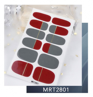 MRT2801 hot sale 6 colors nail flame shape aurora starry stickers