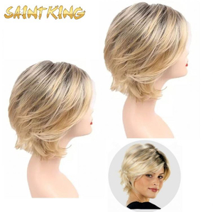 MLCH01 Short Natural Wig Hair with Closure Wholesale 613 Long Lace Front Bob Finger Short Synthetic Wigs