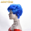 Cheap Pixie Cut Color Short Straight Baby Hair Natural Heat Resistant Machine Made Synthetic Wigs