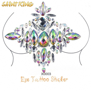 EXT001 3d stage rhinestone flash tattoos boobies crystal jewel chest gem body paint