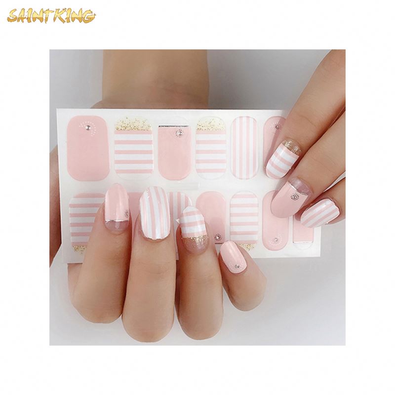 NS449 New Arrival Beauty Sticker Salon Professional 3d Nail Foil Nail Wraps with Flower Printing Design Top Quality Nail Sticker