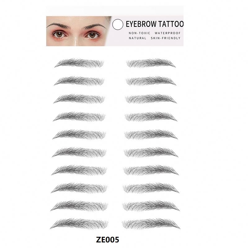6D~ZX009 custom new waterproof temporary eyebrow tattoo stickers