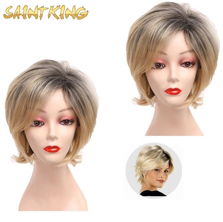 MLCH01 20th Anniversary Sale Human Hair Wigs, Good Quality Short Synthetic Bob Wigs for Black Women, Human Hair Wigs Synthetic