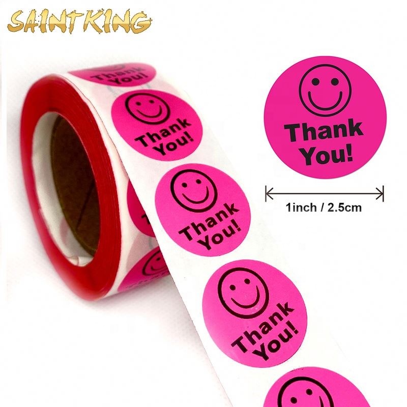 PL01 Hot Sale Custom Design Colorful Circle Thank You Stickers for Your Business Round Labels for Gift Wraps Bubble Mailers