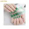 NS482 High Quality Wholesale Custom Cheap Price 14 Strips Gradient Solid Color New Fashion Nail Sticker