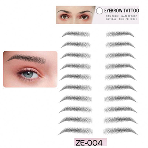 6D~ZX009 popular wholesale water transfer fake waterproof temporary multicolor eyebrow tattoo stickers