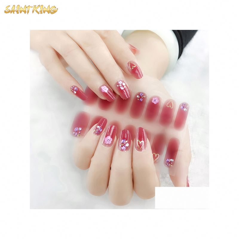 NS483 New Coming Factory Direct Discount New 3d Nail Sticker Gel Nail Wraps