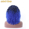 MLSH01 Nature Cheap Short Wigs Highlight Black Brown with Bulk for Black Women Color Kinky Afro Full Machine Make Synthetic Wigs