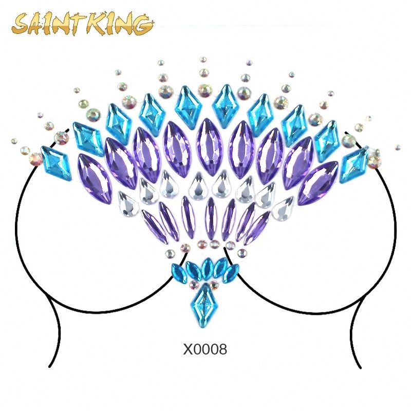 EXT001 festival face jewels rhinestone temporary tattoo face gems for headpiece rave party