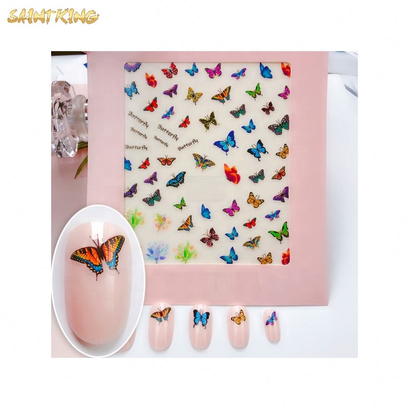 NS337 Nail Strips Fashion Nail Art Accessories Odm Butterfly Nail Stickers