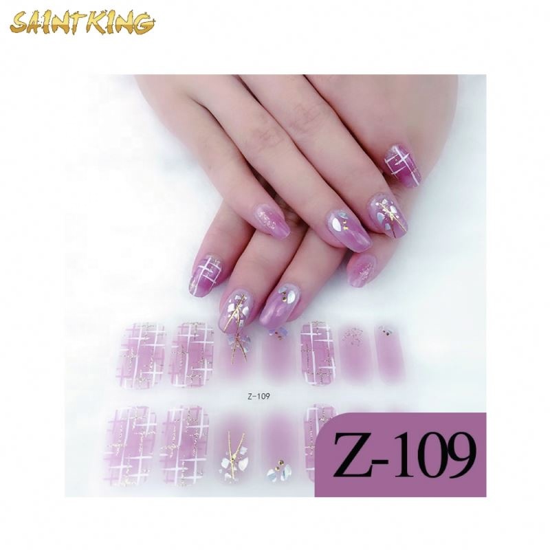 Z-108 New Arrival holographic Magic color cloud sticker decorative nail stickers