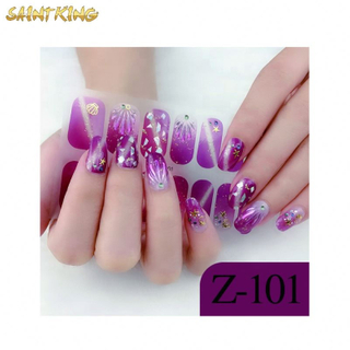 Z-101 Hot 6 kind/set Neon colors Self-Adhesive Butterfly nail stickers