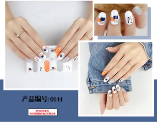 0144 factory price customized design nail wraps oem/odm gel nail sticker