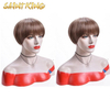 MLCH01 Drop Shipping Wine Colored Brazilian Synthetic Hair Extensions Short Bob Wig