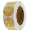 PL01 1.5 Inch Seal Sticker Love Labels Kraft Thank You' Stickers Roll